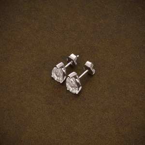 Pendientes de Diamantes Modernos de Oro Blanco de 9K con Baño de Rodio de la Mejor Calidad para Mujer, Certificados por IGI, Joyería Fina, Exportación Mundial OEM - Product Image 2