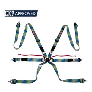 TBRACING ULTRA-D OEM ODM Harnais de course personnalisé 2 pouces FIA 8853-2016 6 points, boucle légère brevetée de Taïwan, sangle de entrejambe intégrée - Product Image 1