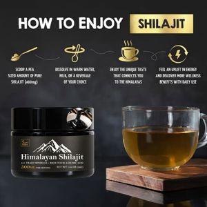 Résine de Shilajit de l'Himalaya séchée au soleil, pure et biologique, pour hommes et femmes, Shilajit naturel avec 87% d'acide fulvique d'Inde - Product Image 4