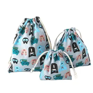 Goody Bags Logo stampato personalizzato Shopping promozionale personalizzato Tote Bag in tela di cotone di dimensioni Standard