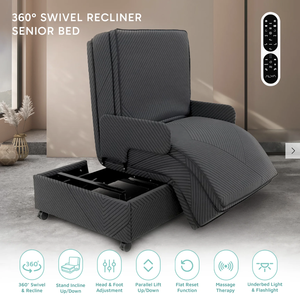 Sillón Reclinable Giratorio de 360 Grados, Tamaño Cama para Personas Mayores - Product Image 2