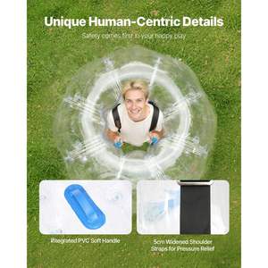 Paquete de 1 Pelota Inflable de 1.5 Metros (5 Pies), Pelota de Sumo Zorb de PVC de 0.8 mm de Grosor para Adolescentes y Adultos, Juego en Equipo al Aire Libre, Pelotas Humanas - Product Image 4