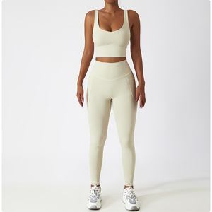 Sujetador Deportivo Tipo Racerback Color Crema para Mujer, Sin Varillas, Sin Costuras, de Spandex y Poliéster, Diseño Deportivo, para Todas las Temporadas - Product Image 6