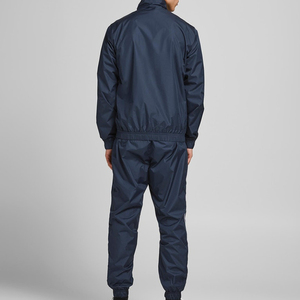 Veste coupe-vent bleu marine pour homme avec fermeture éclair et poches latérales Coupe régulière Col montant Vêtements de sport d'extérieur - Product Image 2