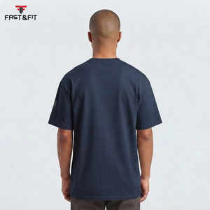 T-shirt pour homme en coton 100% imprimé sur mesure, qualité supérieure, manches courtes, tissu peigné 180g, écologique, respirant, coupe ample - Product Image 2