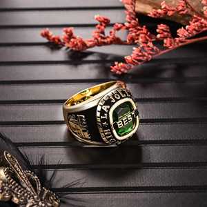 Anillo de Graduación Universitario Personalizado BOJ School Ring 045, Anillo de Colegio Secundario para Ella, con Piedra de Nacimiento, Plata 925, ¡Oferta! - Product Image 3