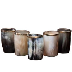 Tasse à bière en corne de buffle de style animal poli écologique, verres traditionnels faits à la main pour le camping et les fêtes en plein air - Product Image 4