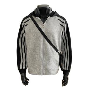 Moda Formal coreano Waffle Colorblock Zip Outwear Primavera Invierno Oversize Hoodie Contraste Fleece Jacket Hombres Mujeres Loose Fit - Product Image 4