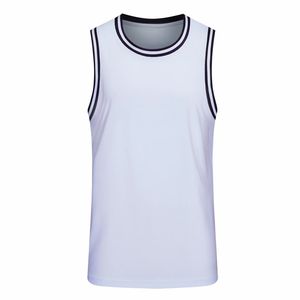 Maillot de basketball 100 % polyester à séchage rapide pour hommes, débardeur uni en maille pour le sport et la gym en été, vente en gros - Product Image 2