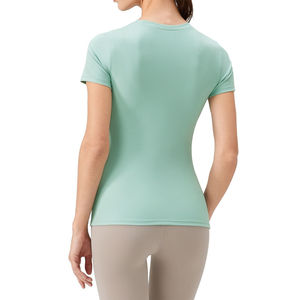 Wholesale Women's Summer <b>Compression</b> Shirts Breathable Quick Dry <b>Short</b> Sleeve Workout Wear Spandex - Product Image 5