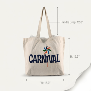 Bolsa de Yute Blanca para Compras con Logotipo Personalizado, Estampado de Carnaval, Reutilizable, con Cierre, para Regalos, Promociones y Compras - Product Image 4