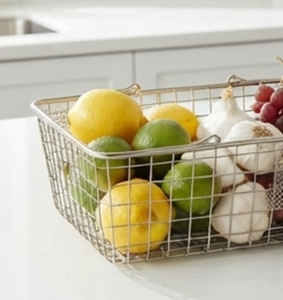 Cesta de Almacenamiento de Alambre Metálico de Alta Calidad, Rectangular, con Asa, Simple, Multiusos, para Organización y Ordenación - Product Image 4
