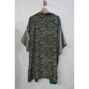 Kimono largo de seda transpirable hecho a mano, talla grande, estilo patchwork, para otoño, estilo bohemio, bata de novia, estampado, sexy - Product Image 5
