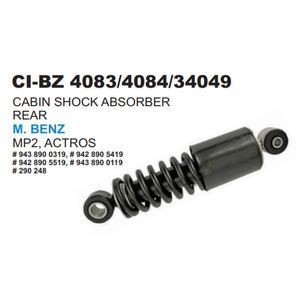 Ci แบบโช้คอัพ CI-BZ ห้องโดยสารระหว่างประเทศของรถยนต์หมายเลขชิ้นส่วน34049 943 890 0319 - Product Image 1