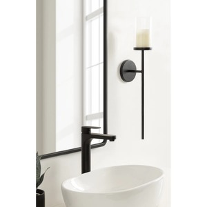 Black Metal Frame with Glass Candle Holder <b>Wall</b> Mounted Decorative <b>Sconce</b> for Modern Home Interior Hotel Wedding At Lowest Price - Product Image 4
