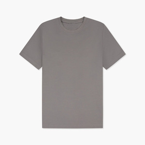 Conjunto de camiseta y pantalones cortos de punto para hombre, color gris, estilo veraniego, transpirable, 100% algodón - Product Image 3