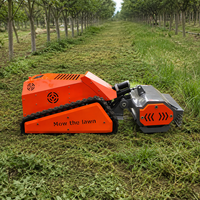 Tondeuse électrique télécommandée professionnelle avec 32 lames à fléaux et capacité de montée à 50 degrés pour la gestion de l'herbe haute