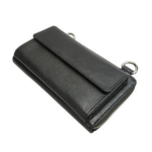 Sac à bandoulière en cuir mains libres pour smartphone, étui de transport compact, pochette de voyage pour monnaie et billets, portefeuille RFID - Product Image 3