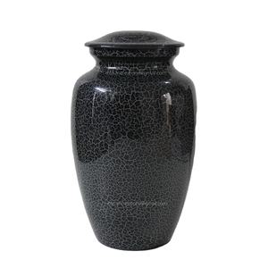 Urnes de haute qualité urnes de crémation en aluminium pour les cendres humaines conception fissurée prix bon marché de l'Inde urnes funéraires fournitures de l'Inde - Product Image 1