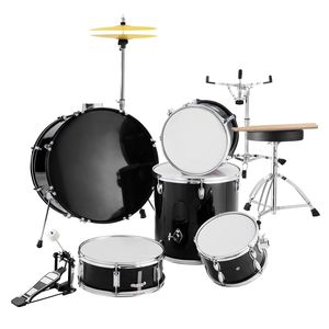 Set Batteria Completo XL 5 Pezzi per Adulti con Pelli di Betulla, Bass Drum, Tom, Rullante, Grancassa e Supporti Regolabili - Product Image 1