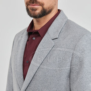 Manteau en laine imperméable de haute qualité, coupe ajustée, avec logo personnalisé, pour l'hiver – Vente directe usine, personnalisable pour la vente en ligne - Product Image 6