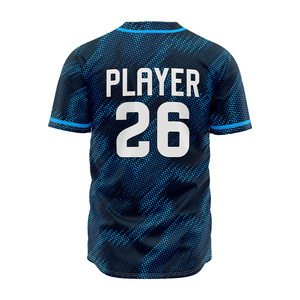 Custom Sublimation Full <b>Button</b> Baseball Jersey <b>Half</b> Sleeve Softball Uniform <b>Shirt</b> Men Women Youth Team Sportswear Wholesale - Product Image 3