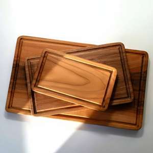 Tabla de Cortar Rectangular de Madera de Acacia Sólida, 1.5 cm de Grosor, Apta para Lavavajillas, Sostenible y Duradera, para Cocina - Product Image 3