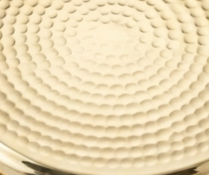 Support de rangement rond artisanal en métal avec coupelles, finition or antique, organisateur de vaisselle de cuisine, boîte de rangement durable - Product Image 2