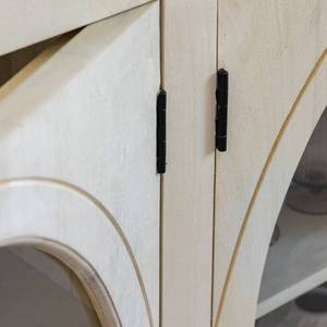 Aparador con frente de vidrio de madera de mango blanqueada Vandana Sereno Neo - Product Image 5