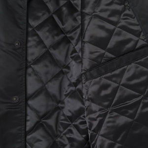Windbreaker <b>Quilted</b> Satin Canvas Bomber Jacket Unisex Street Wear Wholesale Custom Logo Front Formal Softshell Sheep Skin - Product Image 5