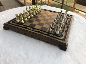 Jeu d'échecs moderne de luxe en métal, échiquier métallique de haute qualité, jeu d'échecs exécutif personnalisé en acier inoxydable et aluminium - Product Image 2