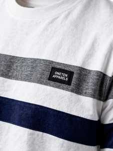 เสื้อยืดคอกลมแขนสั้นผู้ชาย ONETEN ผ้าถักแบบเรียบง่าย เป็นมิตรกับสิ่งแวดล้อม สีขาว - Product Image 4