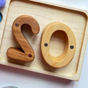 Letras del Alfabeto de Madera Hechas a Mano Ecológicas y Elegantes, Letras Iniciales Decorativas de Forma Cuadrada, Arte Mural Moderno - MN EXPORTS MNE-2010 - Product Image 4