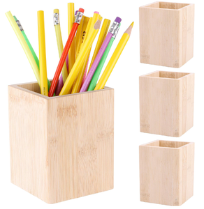 Wood Pen Holder Tableware Organizer for Office Decor Accessories for <b>Tables</b> Stationery Wood Pen Holder - Product Image 6