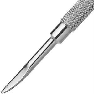 Empujador de Cutículas de Acero Inoxidable de Doble Punta para Manicura con Agarre Texturizado y Puntas Precisas - Product Image 4