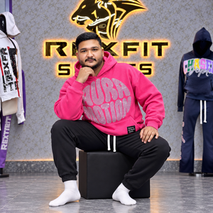 Sweat-shirt à capuche unisexe surdimensionné personnalisé en molleton épais avec motif en strass, style streetwear, poche kangourou, étiquette personnalisée - Product Image 2