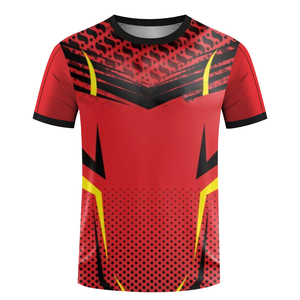 Maillot de tennis sublimé pour homme, orange et noir, imprimé graphique épuré, col rond, séchage rapide, respirant, fabricant OEM – Meilleures ventes - Product Image 4
