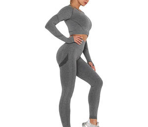 Ensemble de yoga 2 pièces Bemore Sports Wear pour femme – Tenue de fitness brossée, coupe ajustée, dos sculpté, abordable pour la gym - Product Image 5