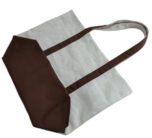 Bolsa de lino para regalo y promoción, diseño exclusivo, base y asa con ribete de tela de poliéster, bolsa de compras de lino - Product Image 6