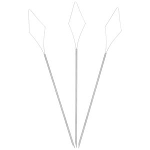 Diamond Shape Hair Extension Wire Loop <b>Needle</b> <b>Threader</b> Pulling Hook for Micro Ring Link Silicone Beads Application Tools - Product Image 1