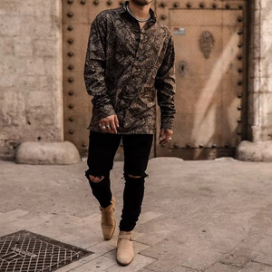 Jeans en denim noir et bleu déchirés à trous, coupe droite, tricotés, délavés moyennement, pour hommes, design de mode personnalisé, été - Product Image 6