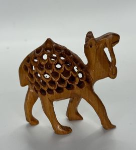 Centre de table décoratif en bois en forme de chameau, sculpture rustique faite à la main pour les intérieurs de fermes et de maisons ethniques - Product Image 5