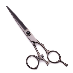 High Quality Hair Scissors Professional Cutting Scissors 5.5 to 7.5 440C Thinning Scissors Swivel Thumb Sharp <b>Blade</b> Tip Black - Product Image 3