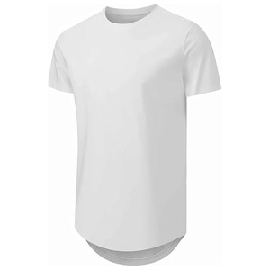 T-shirt personnalisé en nylon et élasthanne de haute qualité pour hommes, t-shirt léger uni, séchage rapide, impression sur t-shirts pour hommes - Product Image 1
