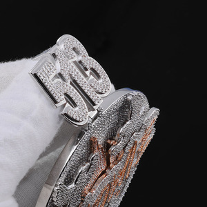 จี้เพชรเพาะเลี้ยงสำหรับผู้ชาย เงินแท้ 925 รุ่น 513 Los Angeles Script Iced Out - Product Image 4