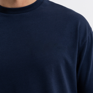 Camiseta de Cuello Redondo de Algodón y Spandex Lisa de Primera Calidad para Streetwear, Venta al Por Mayor - Product Image 4