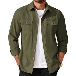 เสื้อเชิ้ตยีนส์ผู้ชายสไตล์ยุโรป ผ้าฝ้าย ระบายอากาศ แขนยาว สีน้ำเงิน ทรงปกติ ติดกระดุม ลุคสบายๆ - Product Image 3