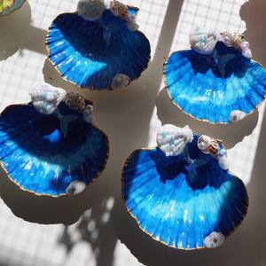 Bandeja de Joyería Hecha a Mano con Conchas de Vieira, Plato Decorativo de Conchas Marinas Naturales, Plato Artesanal de Decoración Costera, Suministro de Fábrica al por Mayor - Product Image 6