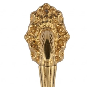 Manija de Puerta de Latón Macizo Andromeda con Placa Trasera Decorativa Ornamental |   Herrajes Arquitectónicos para Puertas de Hoteles de Lujo de 10 Pulgadas - Product Image 3