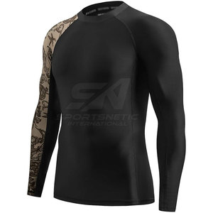 Mens Long Sleeve Rash Guard Compression Fit Training Men Rash Guard For <b>Gym</b> MMA Sports Breathable Mens Rash Guard - Product Image 3